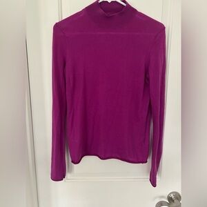 Massimo Dutti Fuchsia Long Sleeve Sweater